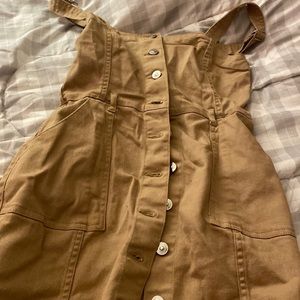 Overalls tan dress